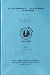Image of Pengaruh Ekstrak Daun Jambu Biji Terhadap Kecepatan Korosi Besi