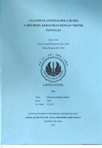 Image of Analisis Elastisitas Bola di SMA Labschool Kebayoran Dengan Teknik Pantulan