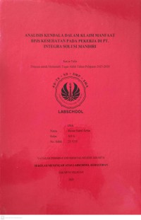 Image of Analisis Kendala Dalam Klaim Manfaat BPJS Kesehatan Pada Pekerja di PT.Intergra Solusi Mandiri