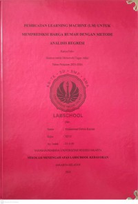 Image of Pembuatan Learning Machine (LM) Untuk Memprediksi Harga Rumah Dengan Metode Analisis Regresi