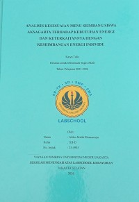 Image of Analisis Kesesuaian Menu Seimbang Siswa Aksagartaterhadap Kebutuhan Energi dan Keterkaitannya dengan Keseimbangan Energi Individu