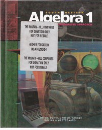 Algebra 1: An Integrated Approach