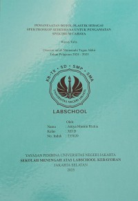 Image of Pemanfaatan Botol Plastik Sebagai Spektroskop Sederhana Untuk Pengamatan Spektrum Cahaya