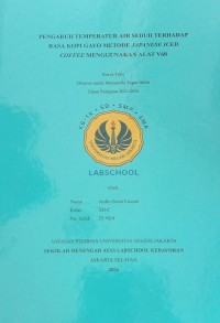 Image of Pengaruh Temperatur Air Seduh terhadap Rasa Kopi Gayo Metode Japanese Iced Coffee Menggunakan Alat V60