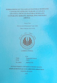 Image of Perbandingan Tegangan Baterai Berbasis Cangkang Kerang Darah (Anadara granosa) dengan Baterai Berbasis Cangkang Kerang Kepah (Polymesoda erosa)