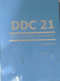 Image of DDC 21 Dewey Decimal Classification Edition 21 Vol. 3