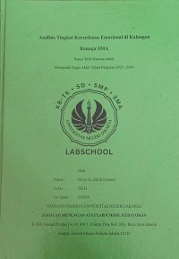 Image of Analisis Tingkat Kecemasan Emosional di Kalangan Remaja SMA