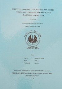 Image of Efektivitas Pemanasan Dinamis dan Statis terhadap Performa Modern Dance Dazzling Vistrasaka