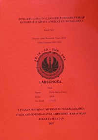 Image of Pengaruh Food Vlogger terhadap Sikap Konsumtif Siswa Angkatan Aksagarta