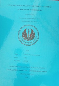 Image of Analisis Energi Panas Laut sebagai Energi Alternatif di Indonesia