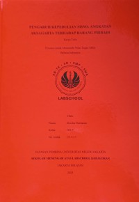 Image of Pengaruh Kepedulian Siswa Angkatan Aksagarta terhadap Barang Pribadi