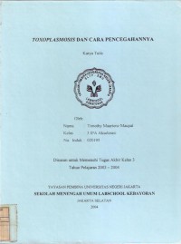 Toxoplasmosis dan Cara Pencegahannya