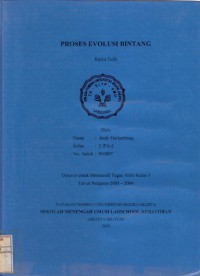 Proses Evolusi Bintang