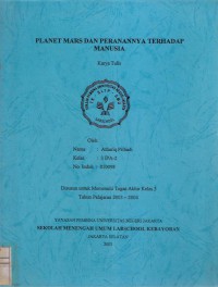 Planet Mars dan Peranannya Terhadap Manusia