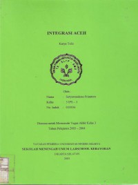 Integrasi Aceh