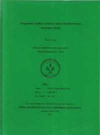 Penggunaan Aplikasi Audacity dalam Membuat Suatu Instrumen Musik