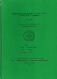 Pelestarian Terumbu Karang di Taman Laut Nasional Bunaken