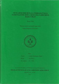 Pengaruh Misi Budaya Terhadap Rasa Nasionalisme Siswa Siswi SMA Labschool Kebayoran