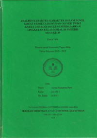 Analisis Karakter-Karakter dalam Novel Great Expectation dan Oliver Twist Karya Charles Dickens Berdasarkan Tingkatan Kelas Sosial Di Inggris Abad Ke-19