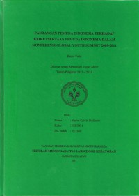 Pandangan Pemuda Indonesia Terhadap Keikutsertaan Pemuda Indonesia dalam Konferensi Global Youth Summit 2009-2011