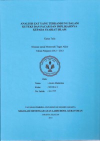 Analisis Zat yang Terkandung dalam Kuteks dan Pacar dan Implikasinya Kepada Syariat Islam