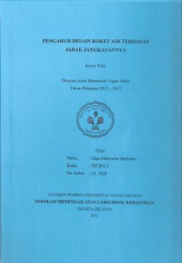 Pengaruh Desain Roket Air Terhadap Jarak Jangkauannya