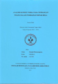 Analisis Konsep Fisika pada Tendangan Pisang dalam Permainan Sepak Bola