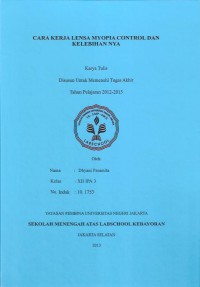 Cara Kerja Lensa Myopia Control dan Kelebihannya