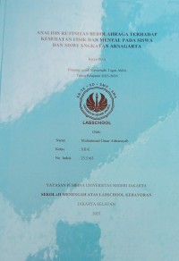 Image of Analisis Rutinitas Berolahraga terhadap Kesehatan Fisik dan Mental pada Siswa dan Siswi Angkatan Aksagarta
