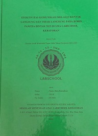 Image of Efektivitas Komunikasi Melalui Kontak Lansung dan Tidak Lansung pada Rohis Panitia Bintak 2025 di SMA Labschool Kebayoran