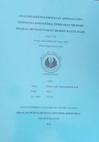 Image of Analisis Keefektifitasan Ashwaganda (Withania somnifera) terhadap Memori Spasial Menggunakan Morris Water Maze