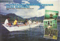 Sumberdaya Wilayah Pesisir Desa Blongko: KEcamatan Tenga, Kabupaten Minahasa, Sulawesi Utara 1999